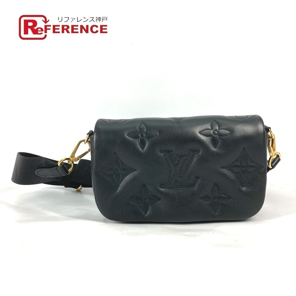 Louis Vuitton Bulegram Wallet on Strap Long Crossbody Bag Black